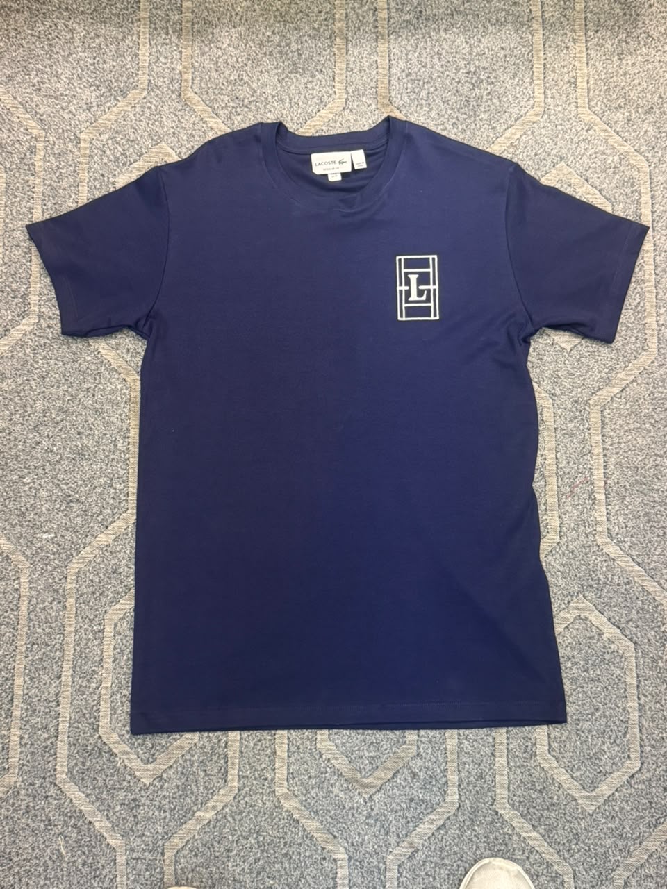 Camisa Lacoste Peruana azul marinho