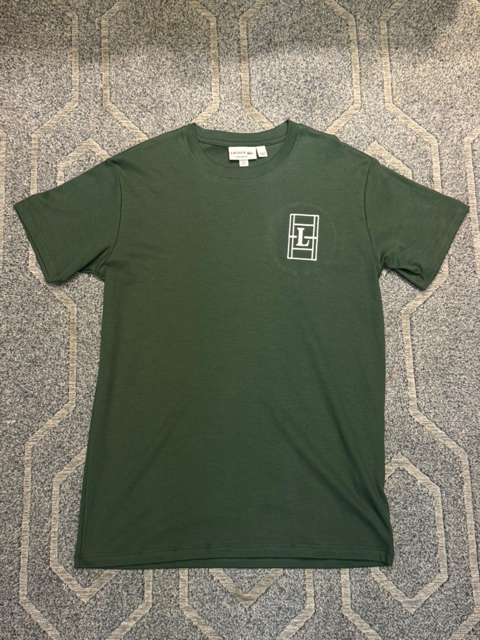 Camisa Lacoste Peruana verde militar